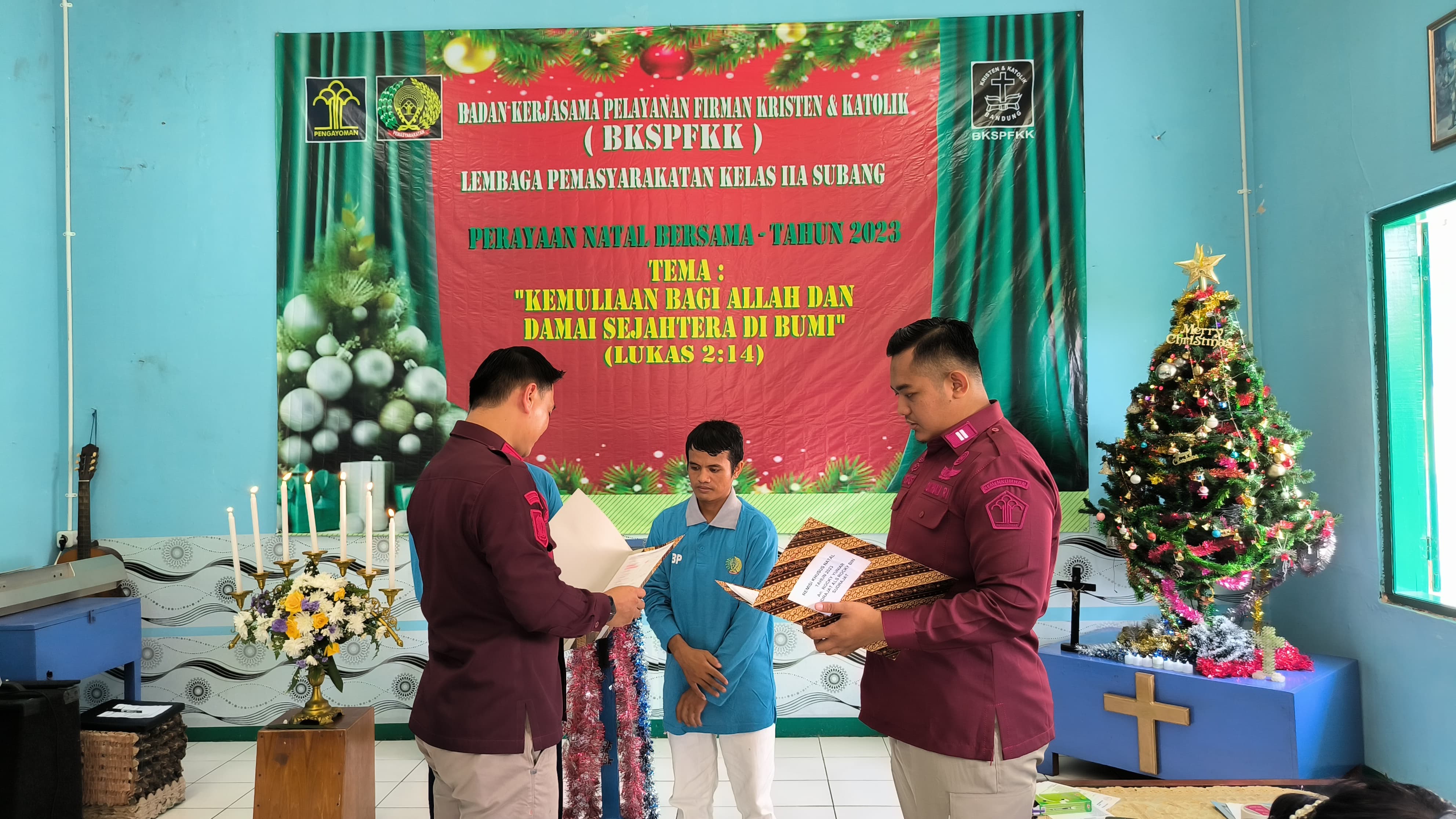 Perayaan Natal di Gereja Immanuel Lapas Subang, Enam Napi Dapat Remisi Khusus Natal
