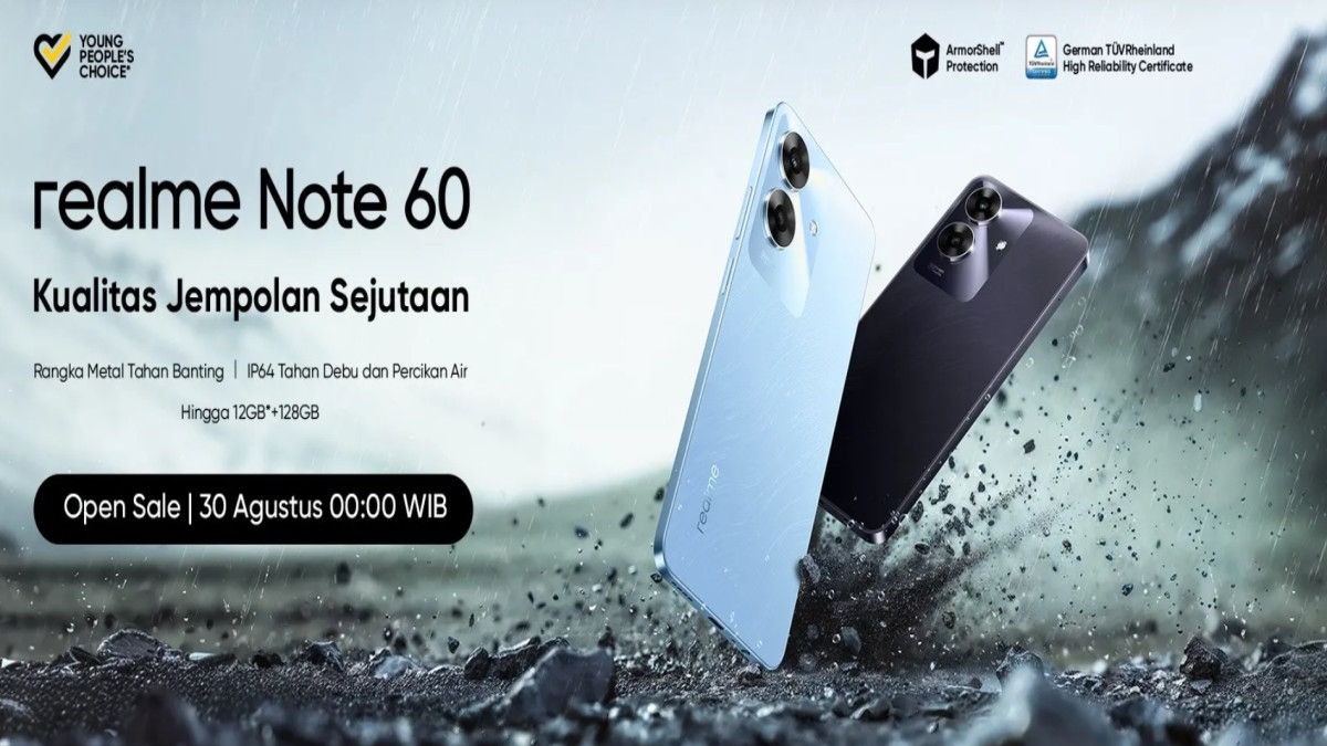 Realme Note 60 Smartphone Tahan Banting Bakal Segera Hadir, Harganya Cuman Sejutaan