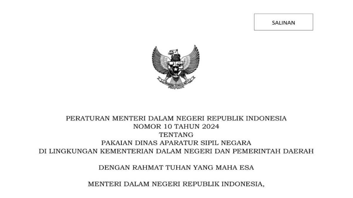 Permendagri Nomor 10 Tahun 2024 Sudah Terbit, Berikut Ketentuan Barunya