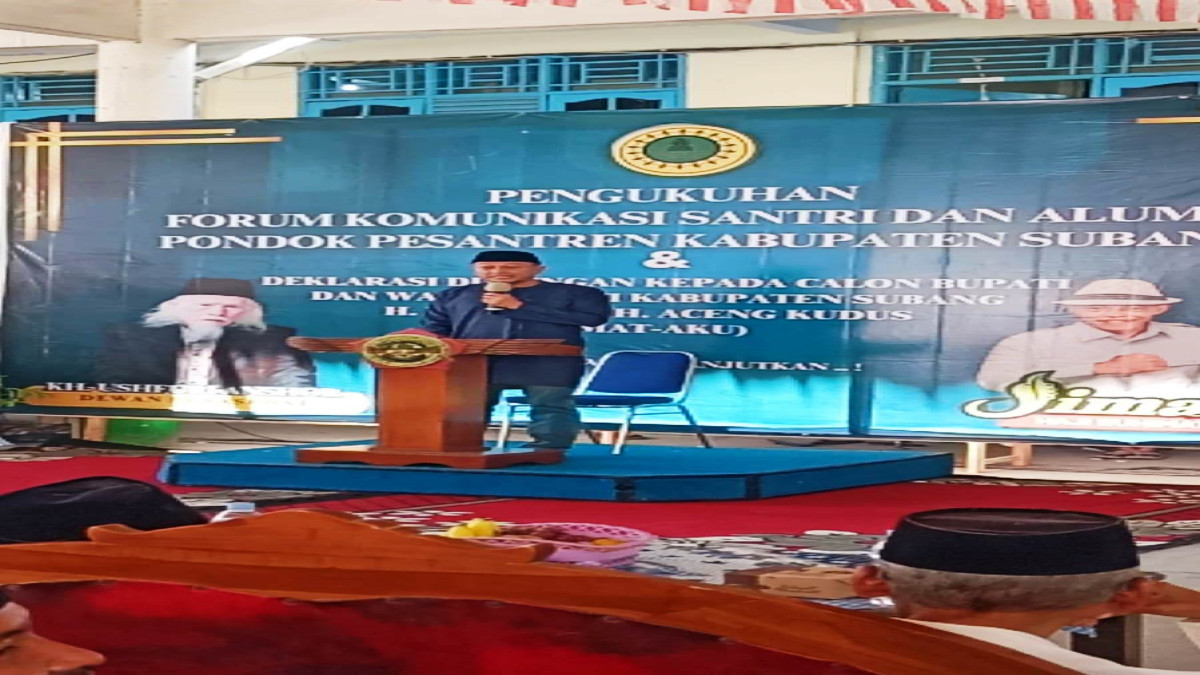 Forum Komunikasi Santri Siap Bergerak Dukung Jimat-Aku, Bergerak Menangkan Pilkada Subang 2024