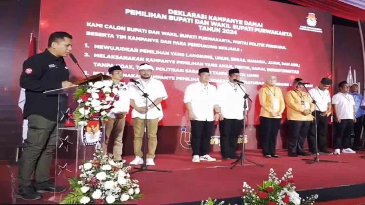 Empat Paslon Deklarasi Janji Kampanye Damai di Purwakarta