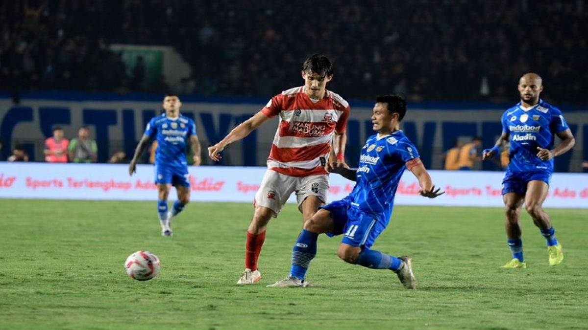 Persib Bandung Bangkit Setelah Tertinggal, Berakhir Imbang 2-2 Melawan Madura United