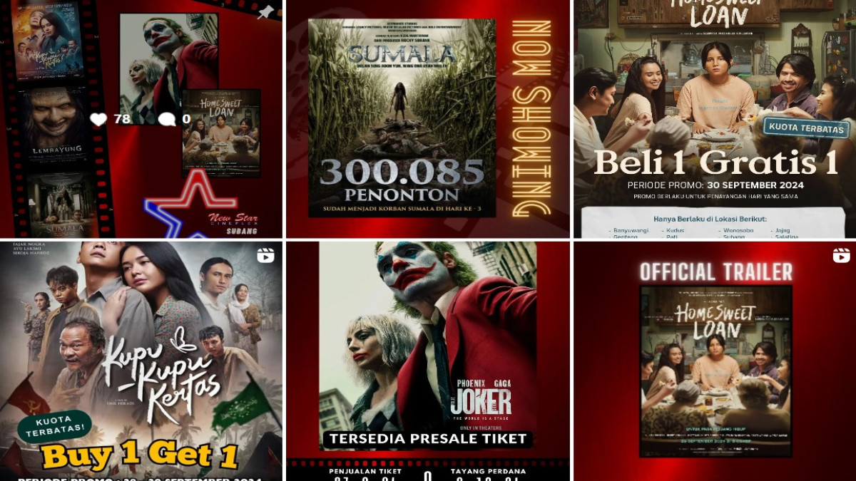 Re-check Jadwal Tayang Bioskop NSC Subang Terbaru Rabu, 2 Oktober 2024: Ada Joker: Folie à Deux!