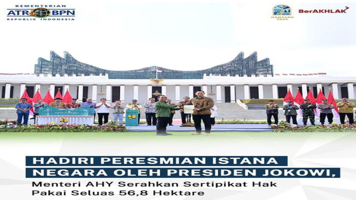 Menteri ATR/BPN Dampingi Presiden Jokowi pada Peresmian Istana Negara di IKN