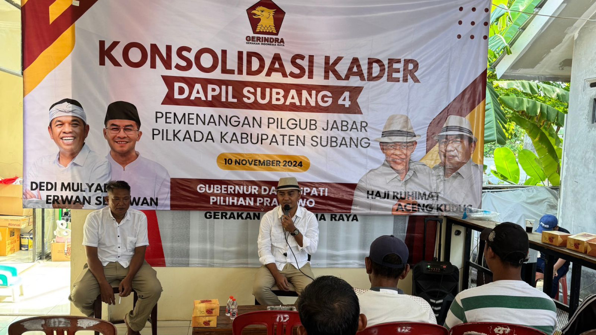 Kader Gerindra Dapil IV Subang Konsolidasi Pelatihan Koordinator TPS Siap Menangkan Haji Ruhimat dan Aceng Kudus
