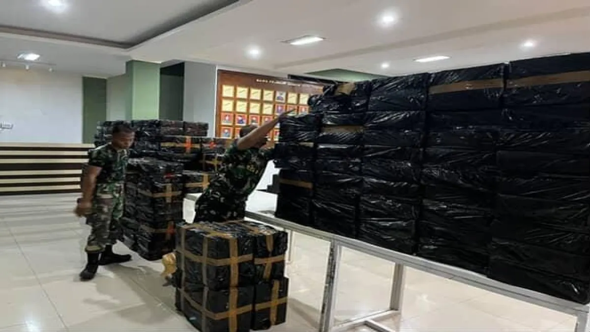 Kodim 0605/Subang Bongkar Penyelundupan Ratusan Ribu Bungkus Rokok Ilegal
