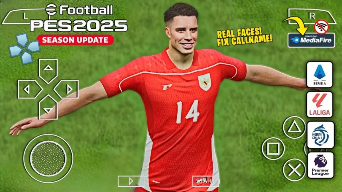 Download Game eFootball PES 2025 PPSSPP Full Update Timnas Indonesia Full Squad & Super Liga Indonesia!