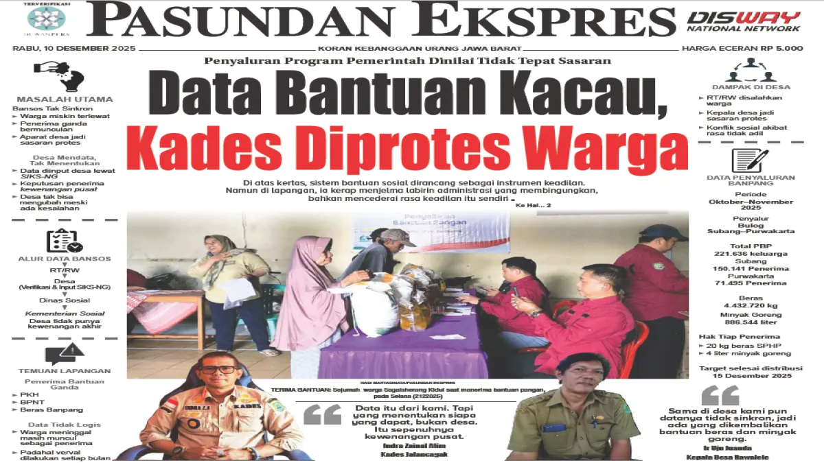Sejumlah Kades di Subang Diprotes Warga, Penyaluran Bantuan Pangan Tidak Tepat Sasaran