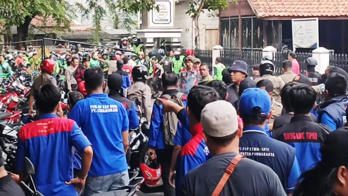 Bentrok Ojol dan Buruh di Purwakarta, Kapolres : Semua Elemen Agar Menahan Diri Jaga Kondusivitas