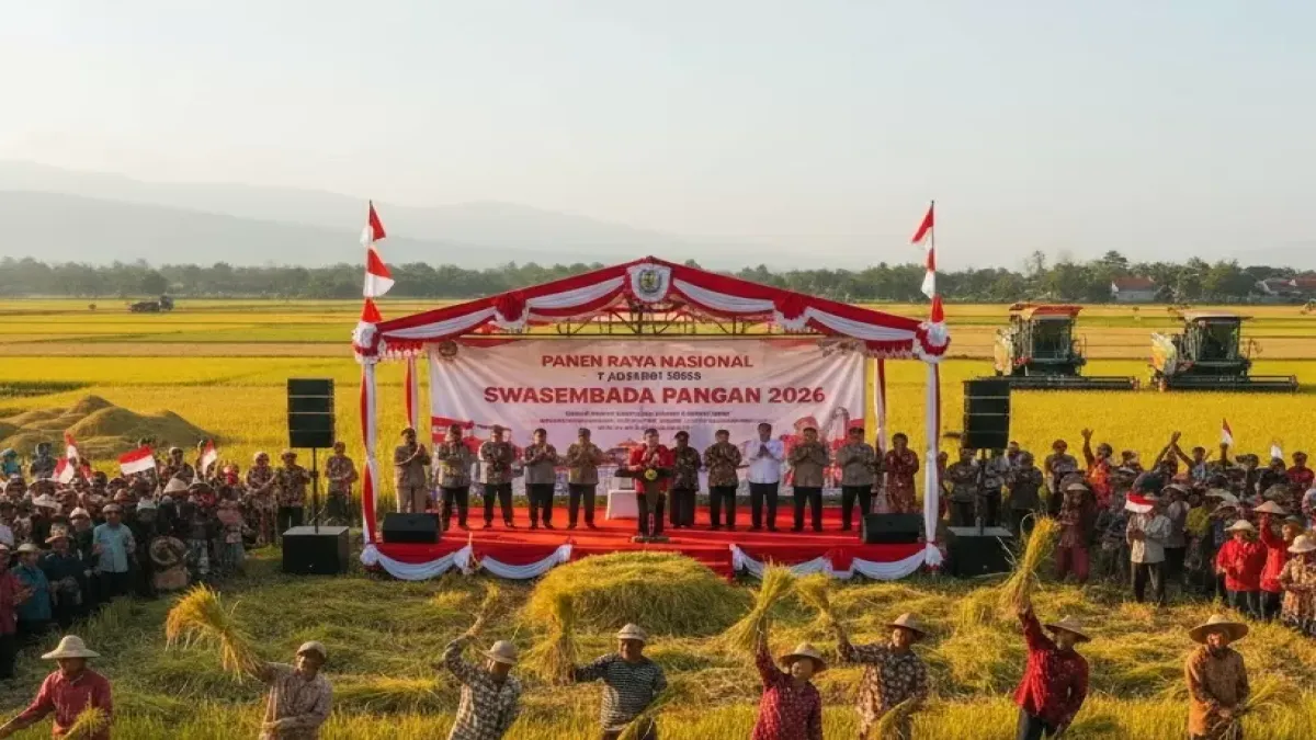 Subang Tegaskan Peran sebagai Lumbung Pangan Nasional di Momentum Panen Raya Nasional