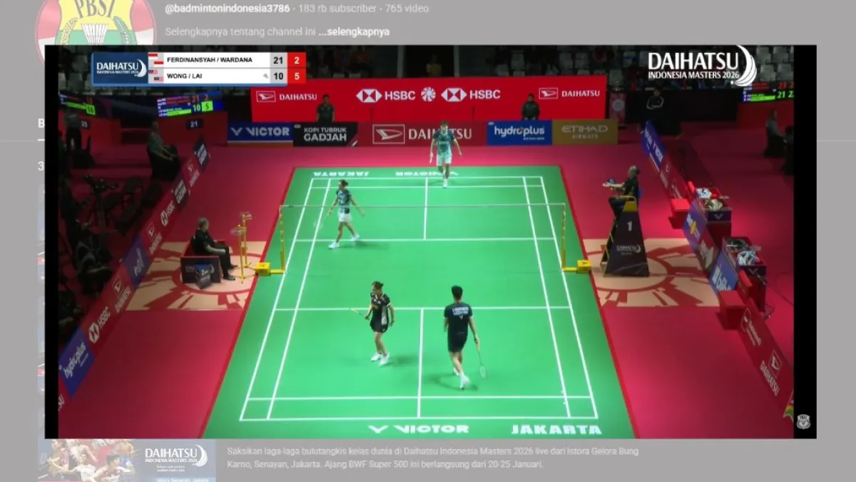 Jadwal dan Link Streaming Indonesia Masters 2026 Hari Kedua, Lengkap Semua Court
