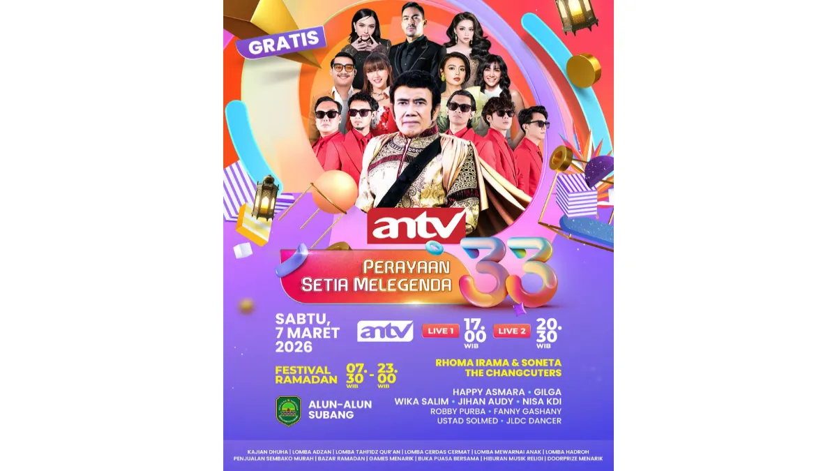 HUT ANTV ke-33 Siap Ramaikan Alun-Alun Subang, Dimeriahkan Rhoma Irama hingga The Changcuters