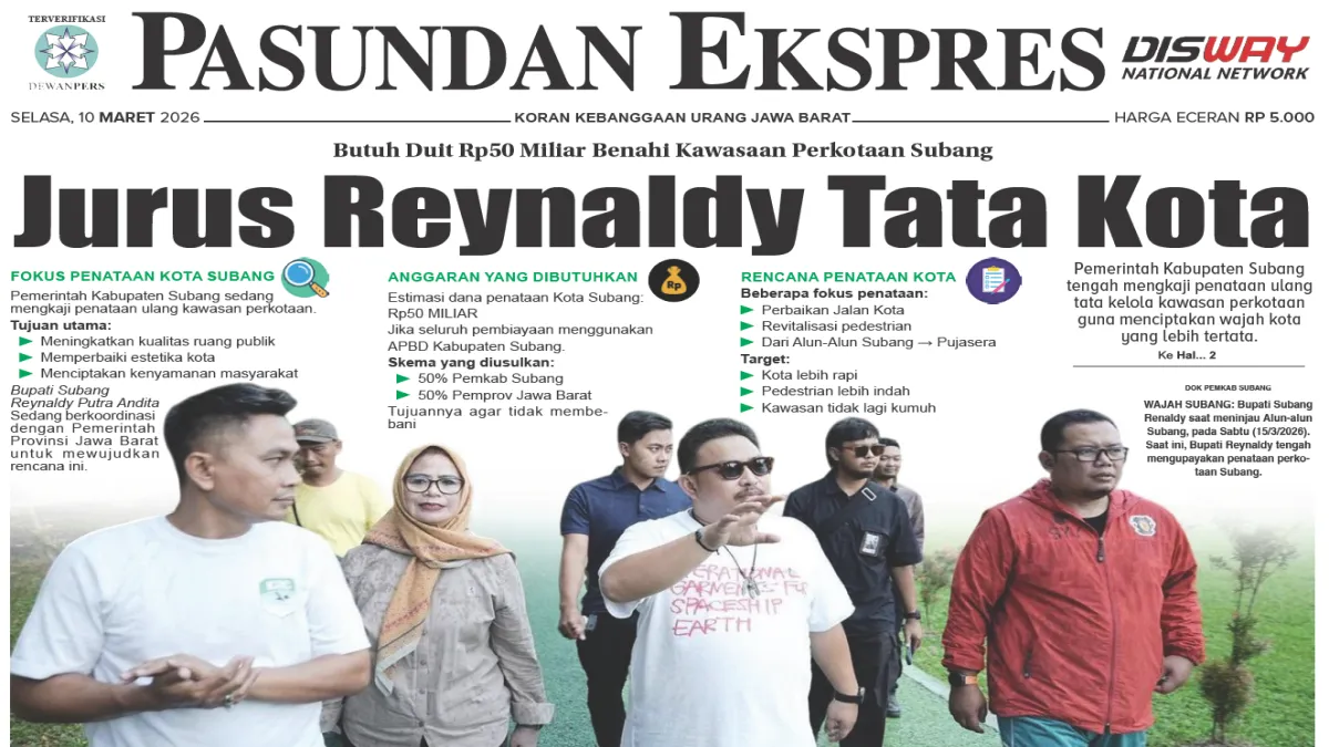 Bupati Reynaldy Butuh Duit Rp50 Miliar untuk Benahi Kawasan Perkotaan Subang