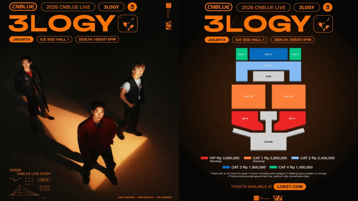 Harga Tiket Konser CNBLUE 3LOGY di Jakarta, Mulai Rp 1,4 Juta