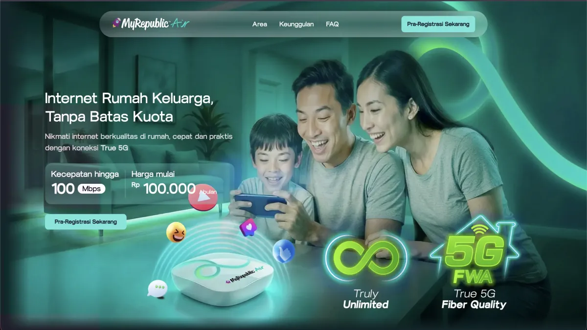 MyRepublic Air Resmi Meluncur, Internet Nirkabel 100 Mbps Mulai Rp100 Ribu