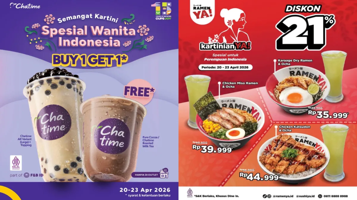 Promo Makanan dan Minuman Spesial Hari Kartini 2026, Serbu Sekarang!