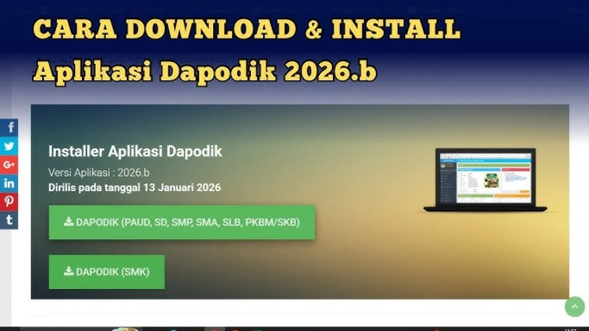 Cara Instal Dapodik Versi Terbaru 2026 dengan Mudah, Praktis untuk Laptop Baru dan Lama