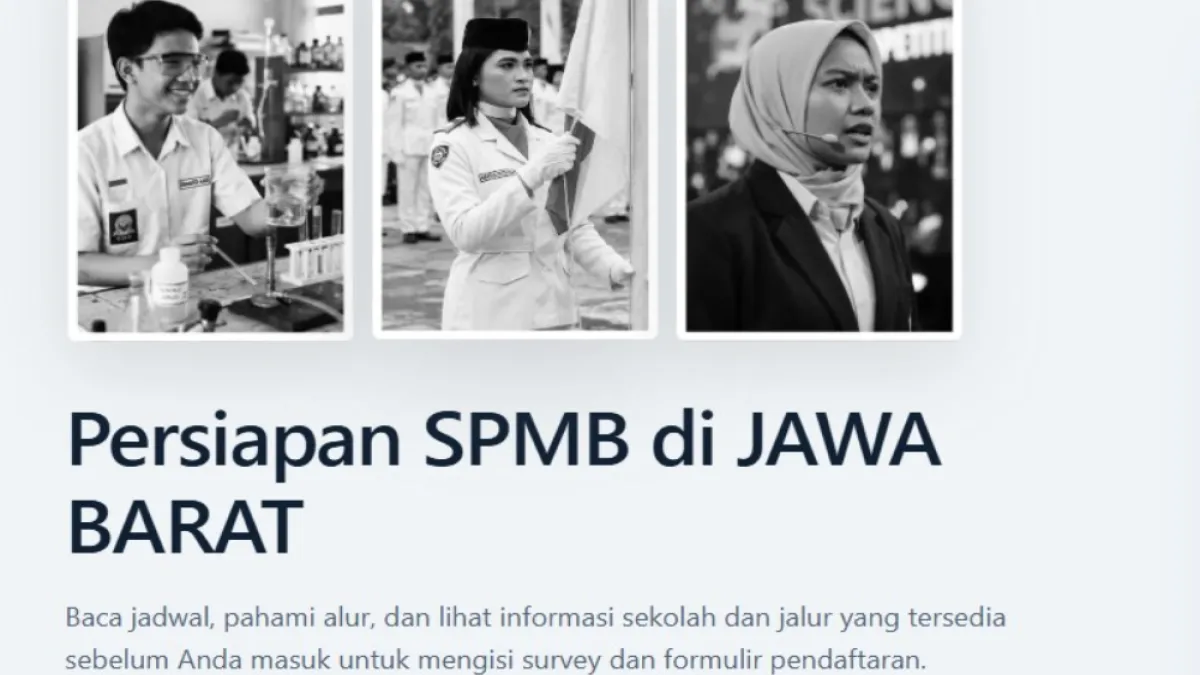 Jadwal SPMB Jawa Barat 2026, Tahap Awal Dimulai Sekolah Maung