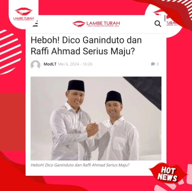 Heboh di Media Sosial! Dico Ganinduto dan Raffi Ahmad Maju di Pilgub Jateng?