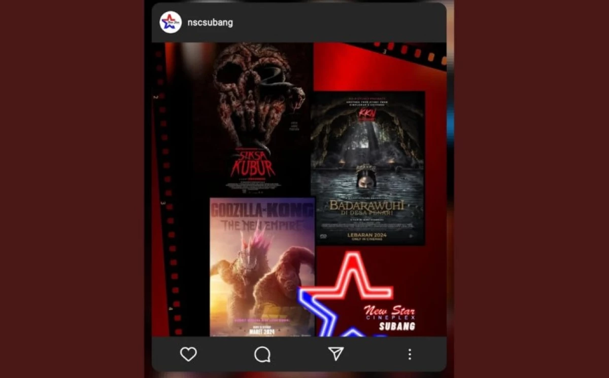 Berikut Jadwal Tayang Bioskop NSC Subang Selasa, 16 April 2024