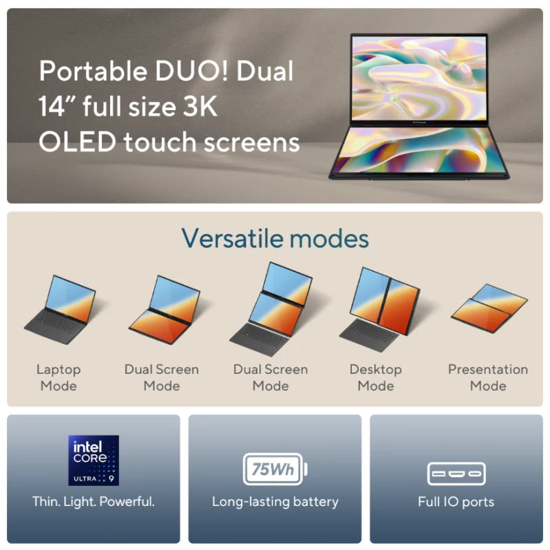 Asus Zenbook Duo, Laptop Inovatif dengan Dua Layar Siap Ramaikan Indonesia!