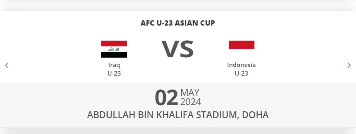 Jadwal Timnas Indonesia vs Irak untuk Perebutan Juara Ketiga dan Tiket Olimpiade Paris 2024