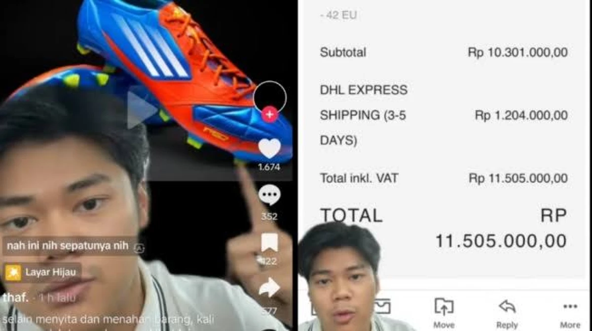 Viral! Seorang Pria Beli Sepatu Rp10 juta Kena Bea Cukai Jadi Rp30 Juta