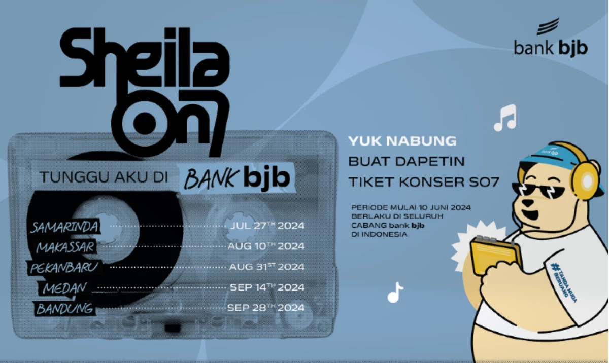 Nabung di Bank bjb Bisa Dapat Tiket Konser Sheila On 7, Simak Caranya di Bawah ini
