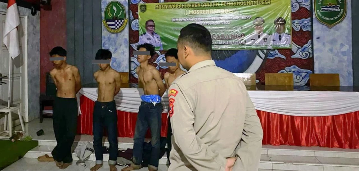 Enam Pemuda Diduga Geng Motor Diamankan Polisi di Pantura Subang, Masih Berstatus Sebagai Pelajar