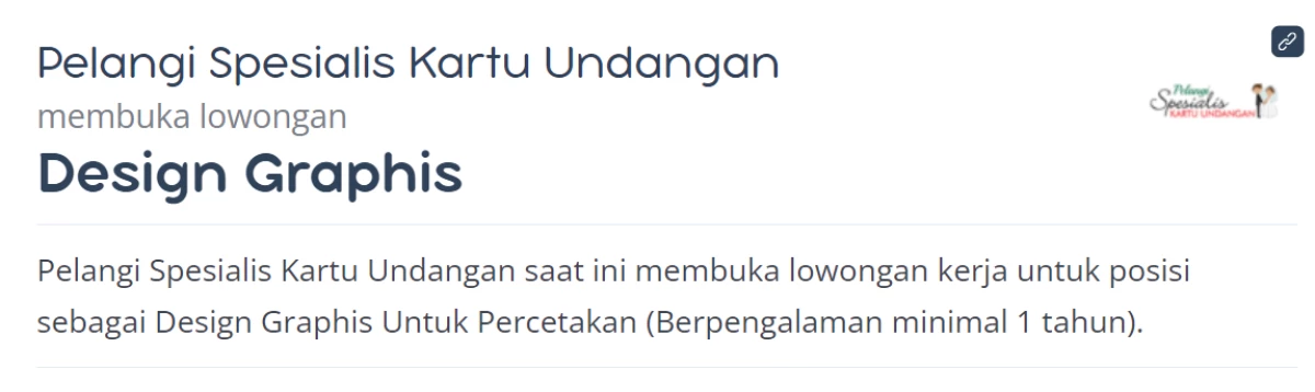 Peluang Karir sebagai Design Grafis di Pelangi Spesialis Kartu Undangan