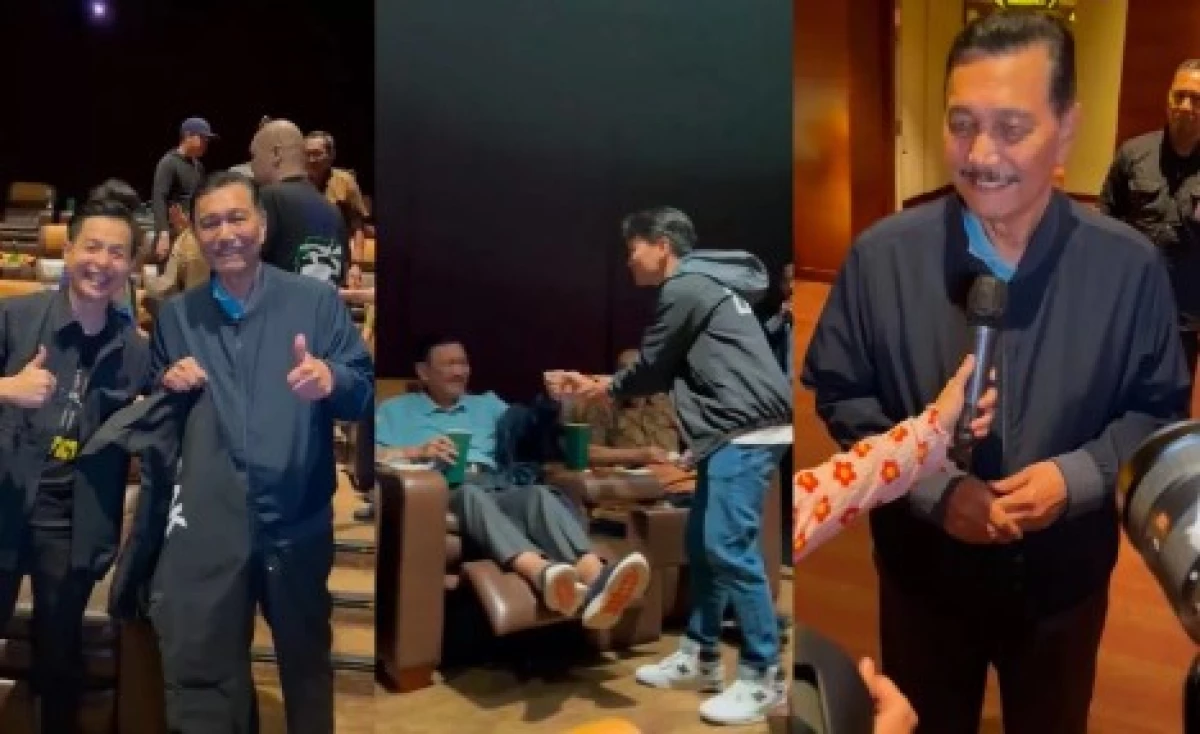 Luhut Panjaitan Nonton Film Agak Laen Atas Rekomendasi Mentri Keuangan Sri Mulyani