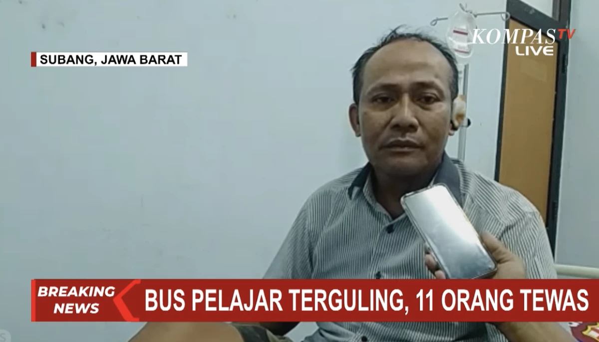 Kecelakaan Bus di Ciater: Supir Mengaku Sempat Berhenti di Perempatan Ciater, Angin Rem Kosong