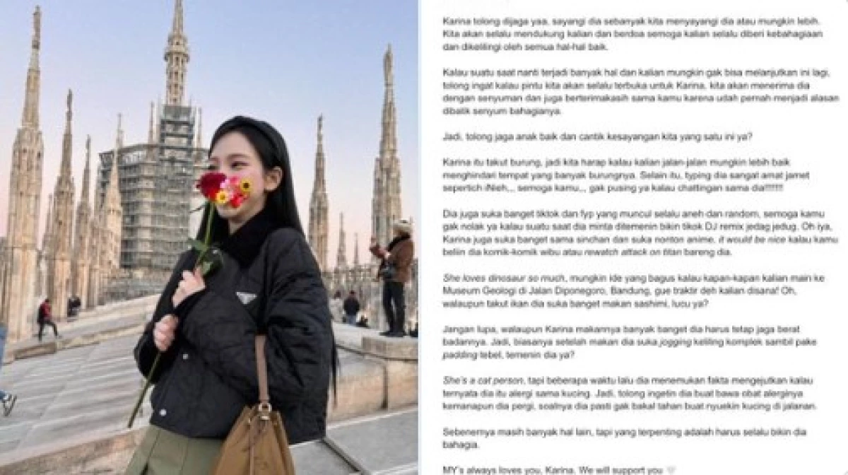 Fans Aespa Beri Surat Untuk Lee Jae Wook, Usai Kabar Karina Aespa Dating