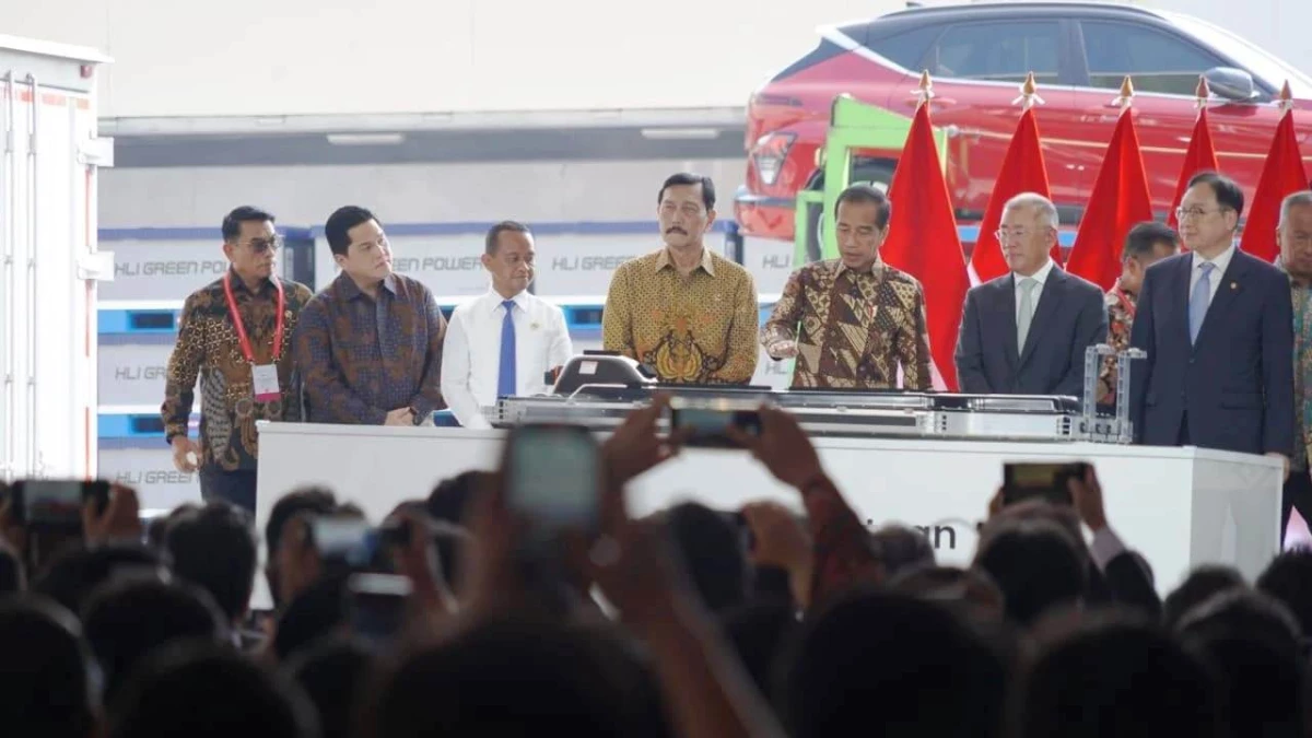 Presiden Jokowi Resmikan Ekosistem Baterai dan Kendaraan Listrik Milik PT Hyundai LG Industry Green Power di Karawang New Industry City