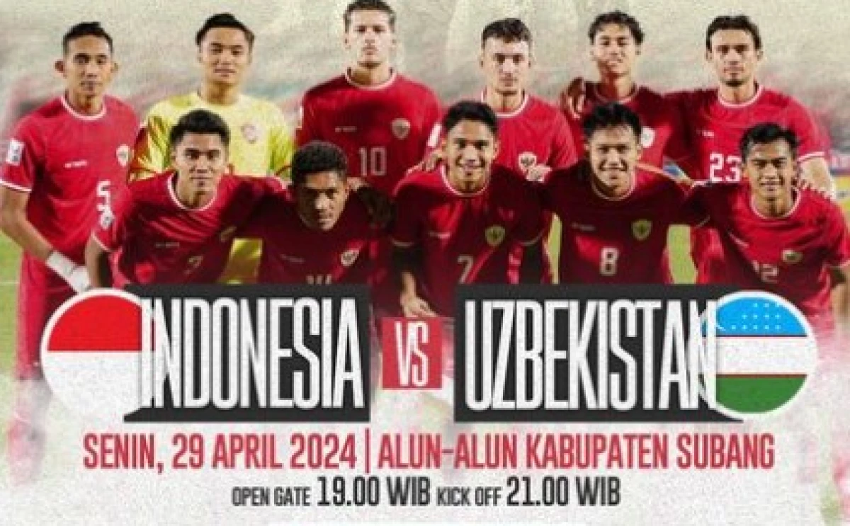 GRATIS! Ini Dia Dua Lokasi Nobar Timnas Indonesia vs Uzbekistan di Subang