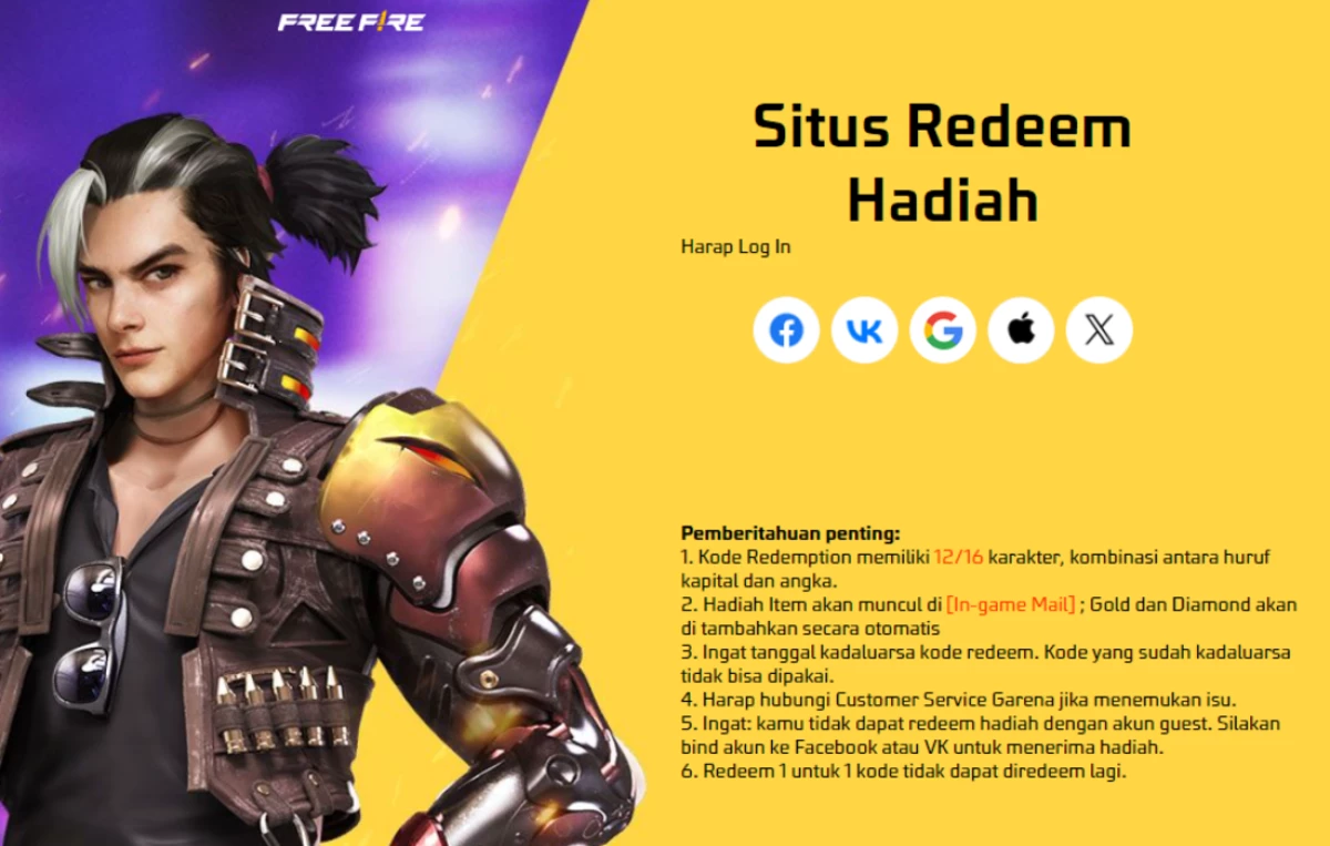Klaim Sekarang Kode Redeem FF 3 April 2024 untuk Pemain Free Fire!