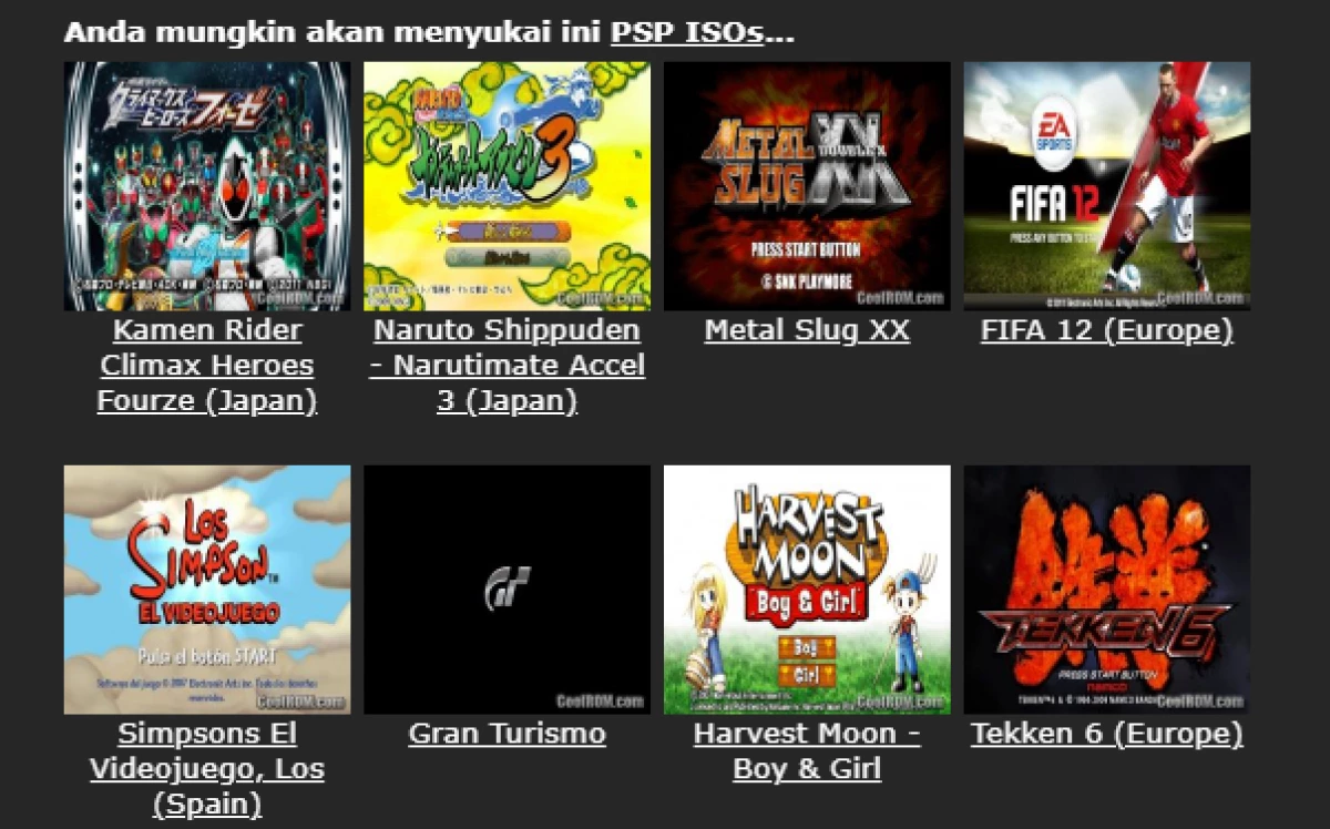 Tiga Tempat Terbaik untuk Download Game PPSSPP