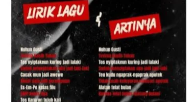 Ini Lirik Lalaki Langit Lalanang Bejat, yang Menjadi Perdebatan Publik