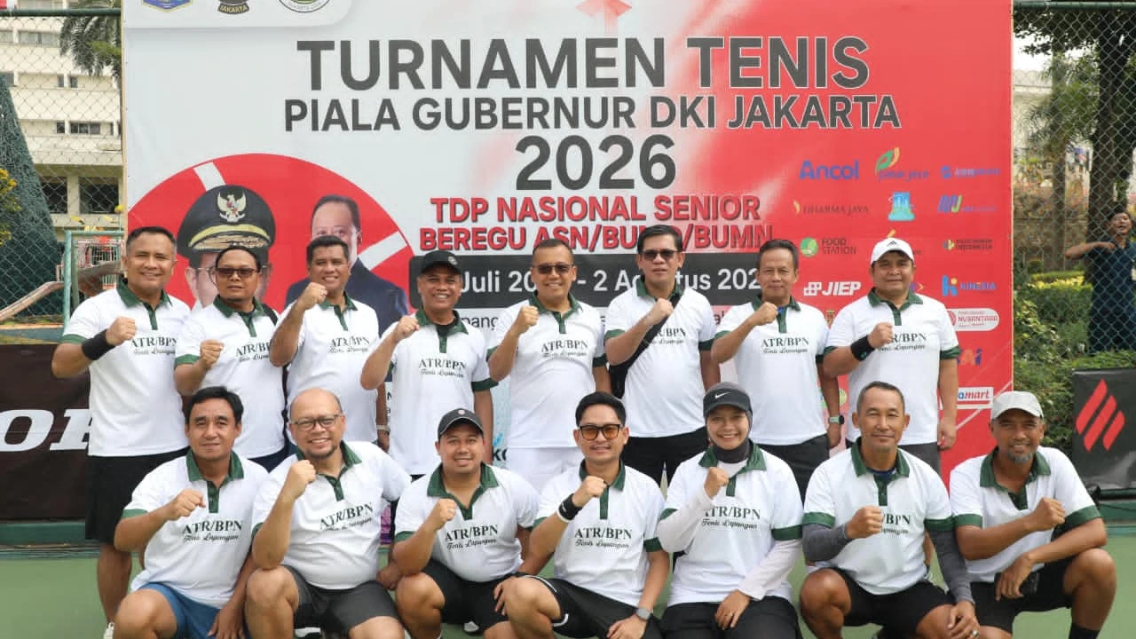 Bangun Soliditas Melalui Olahraga, Kementerian ATR/BPN Berpartisipasi dalam Turnamen Tenis Piala Gubernur DKI Jakarta 2026