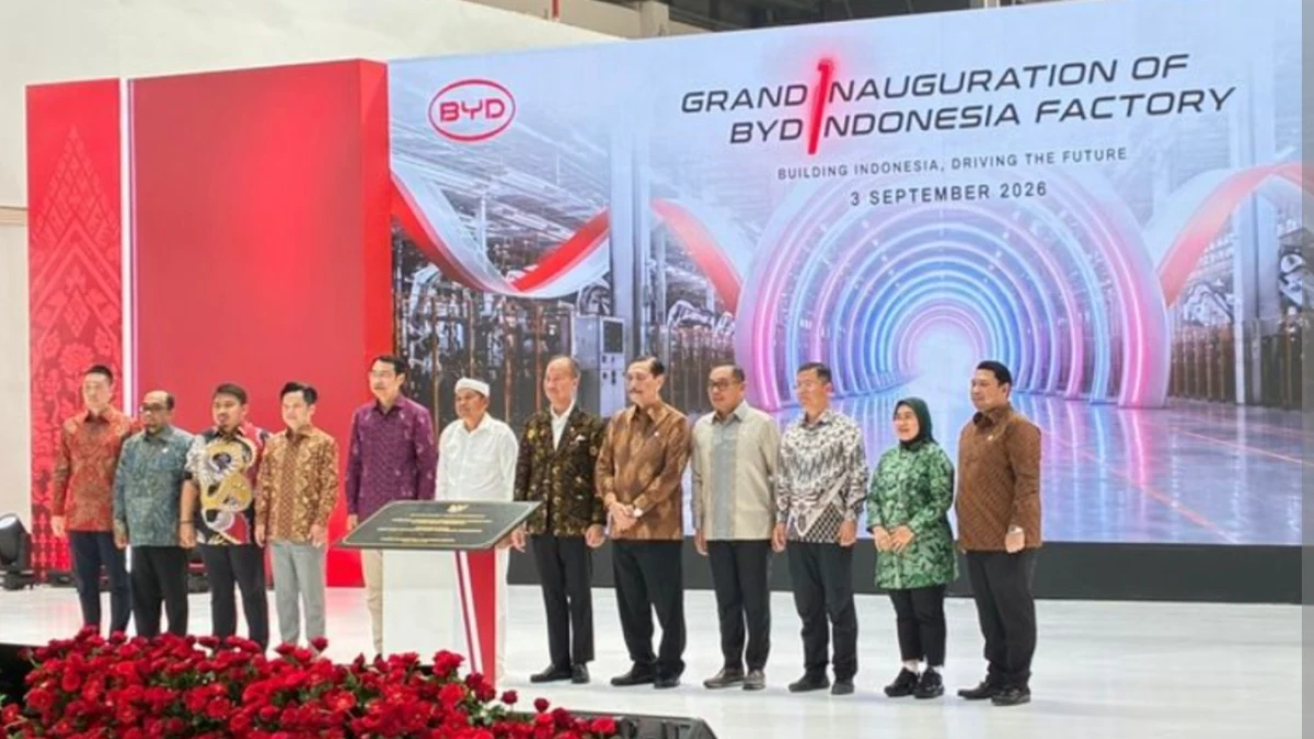 Peresmian BYD Subang Resmi Hari Ini, Pabrik Rp11,7 Triliun Resmi Beroperasi