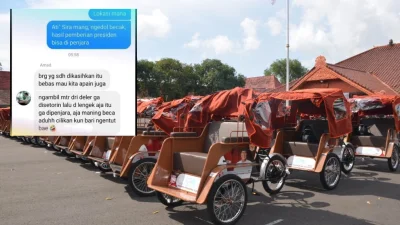 Becak Listrik Gratis dari Prabowo Masuk Lapak Jual Beli, Dihargai Rp8 Juta