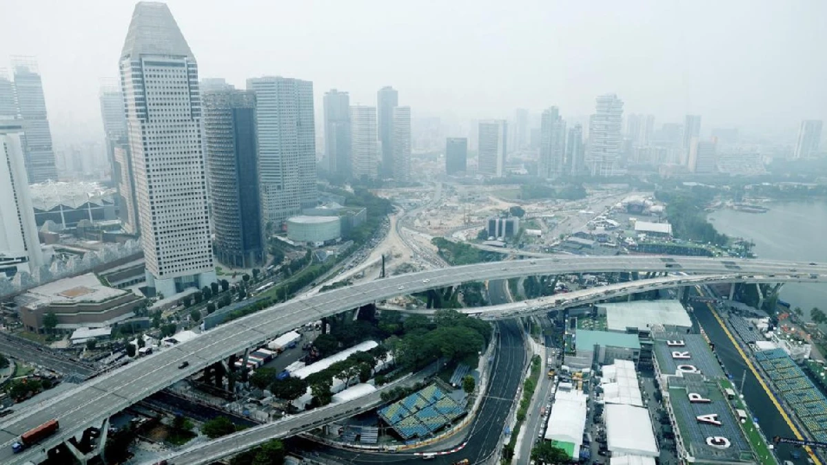 Kabut Asap Sumatera Bikin Singapura Diselimuti Polusi, PSI Tembus 160 Jelang F1 GP 2026