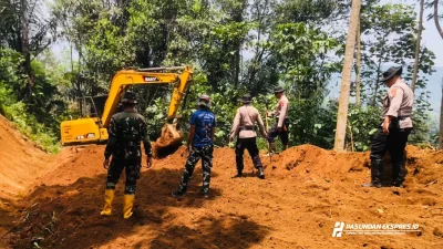 TMMD ke-130 Buka Jalan Pertanian, Permudah Akses Warga Cupunagara
