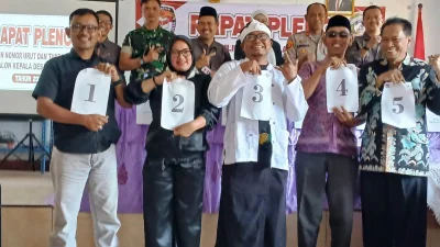 Panitia Pilkades Cibogo Tetapkan Nomor Urut Lima Cakades