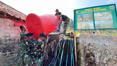 TMMD ke-130 Kodim Subang Bangun Sarana Air Bersih
