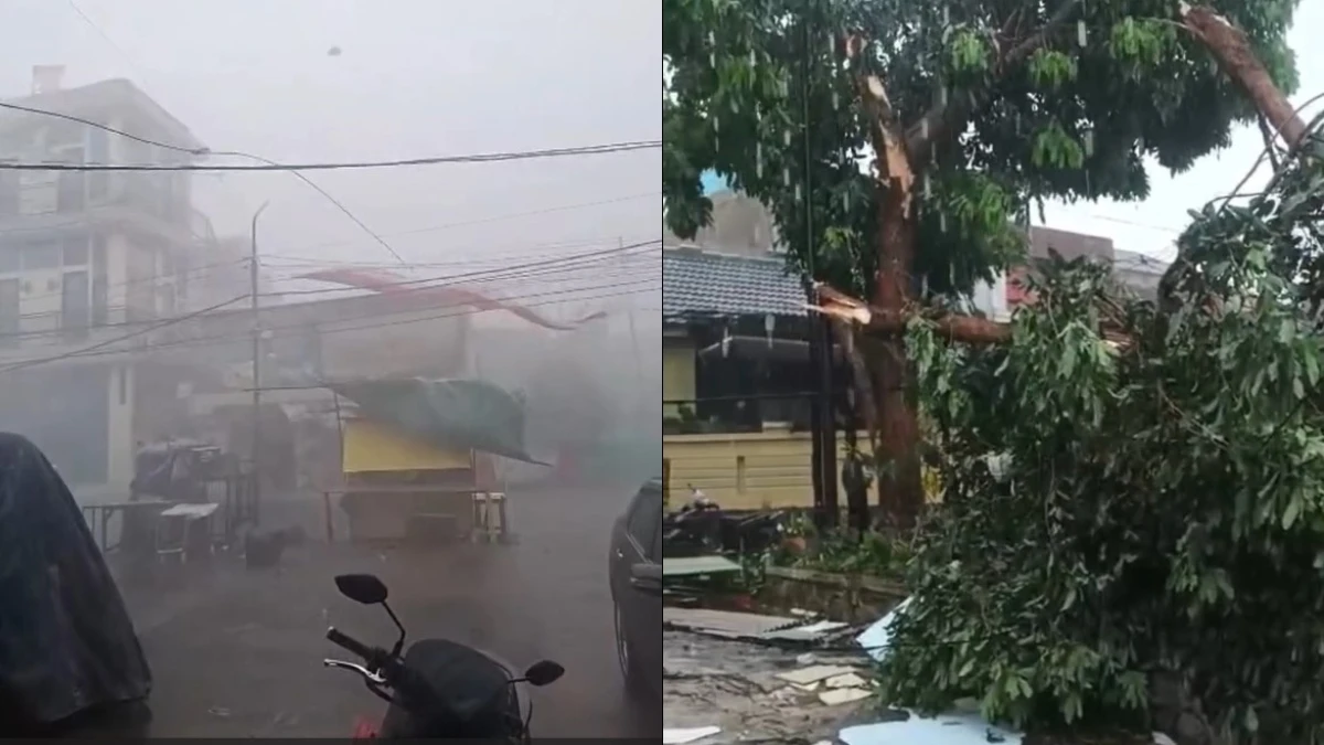 Angin Puting Beliung Terjang Padalarang KBB, Sejumlah Rumah Rusak hingga Pohon Tumbang