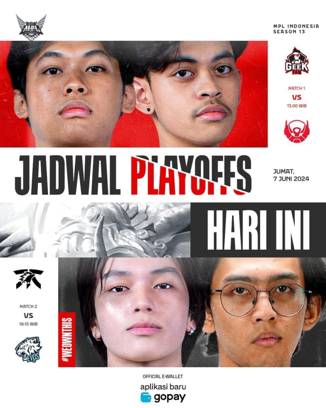 Jadwal Playoff MPL ID S13 Hari Ini 7 Juni, Geek Fam vs Bigetron Alpha