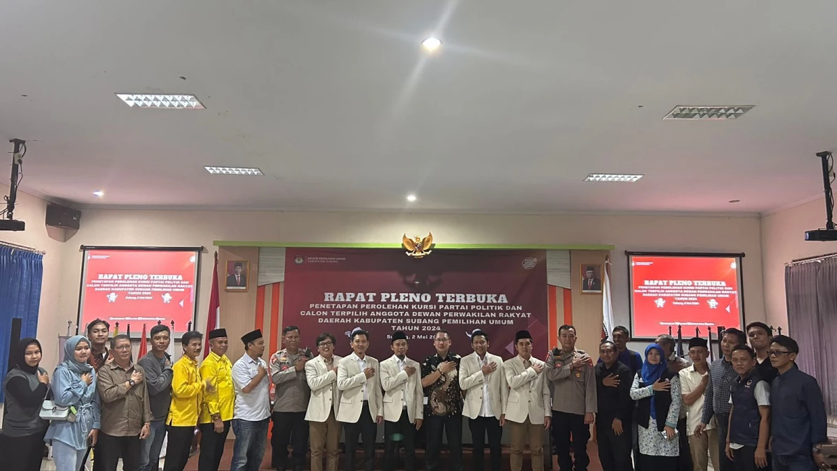 KPU Subang Resmi Tetapkan 50 Caleg Terpilih Anggota DPRD Periode 2024-2029