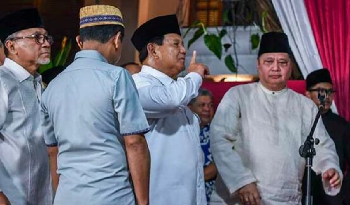 Pidato Perdana Prabowo Usai Menang di Pilpres 2024.