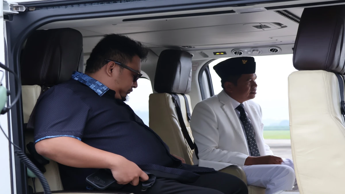 Bupati Subang dan Gubernur Jabar Bareng ke Magelang Naik Heli dari Lanud Suryadarma